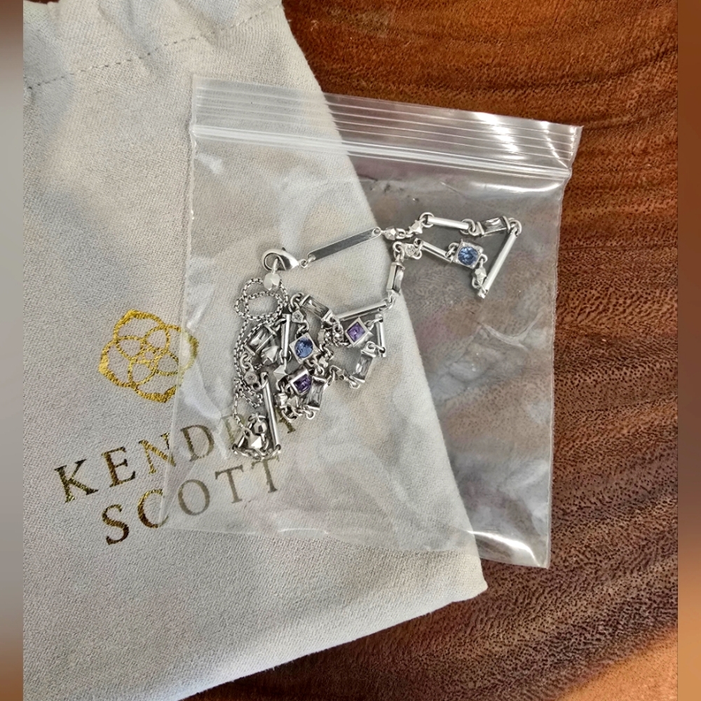 Kendra Scott Rhett Lilac Mix Rhodium - Picture 4 of 5